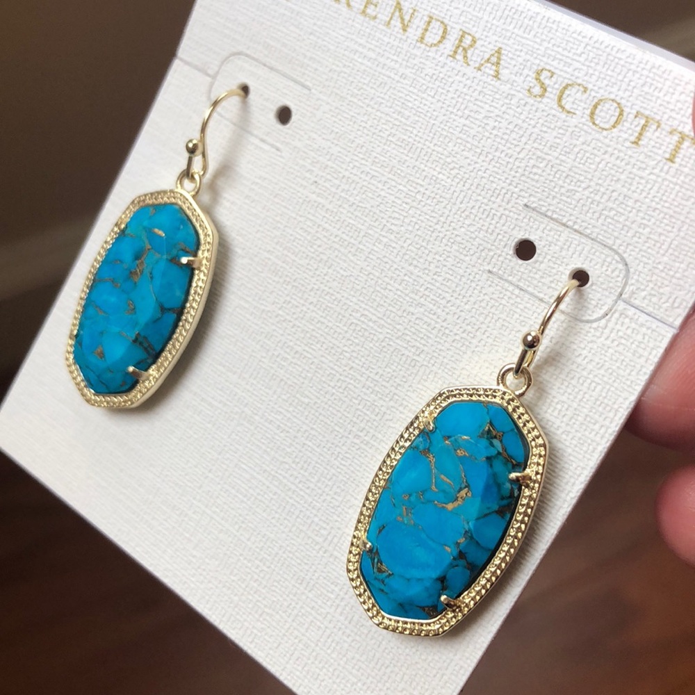Kendra Scott, Dani, Bronze-veined Turquoise, NWOT